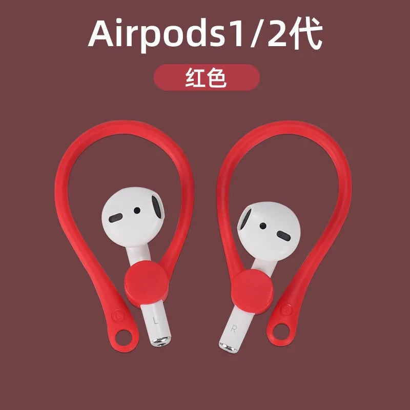 Anti-Lost Sport Silicone Earhooks Ear Holder Stand for Airpods 1 2 Bluetooth Earphone Earbuds Cover for Running Jogging Cycling