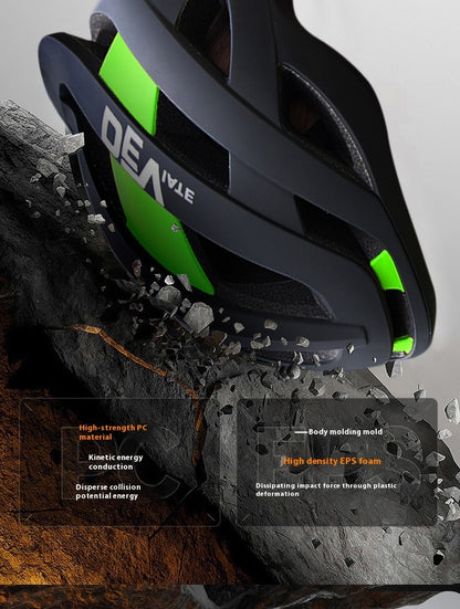 Bicycle Helmet Full Boud Edage Belt Fly Net Unisex Breathable Integrated Mountain Bike Riding Head