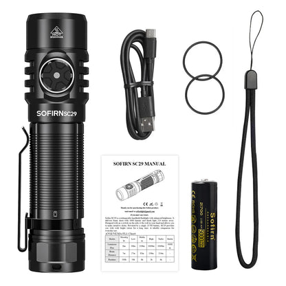 3000 Lumens EDC Flashlight Rechargeable