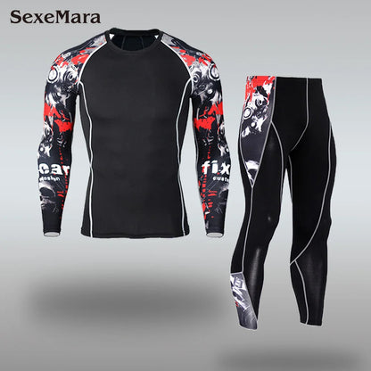 Men's Thermal Underwear Sets Compression Sport Suit