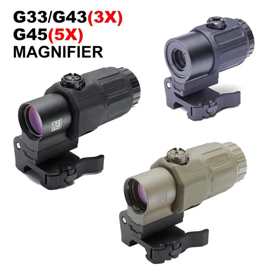 G33 G43 G45 Sight Fixed 3X 5X Magnifier Scope With Switch