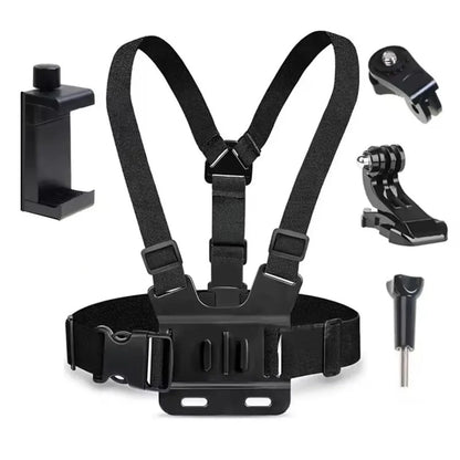 360° Rotate Climbing Cycling Phone Stand Bike Motorcycle GPS Live First-Person-View Camera/Mobile Phone Holder With Chest Strap