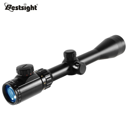 3-9x40 Hunting Scope Red or Green Illuminated Optical Sight with Mounts Mil Dot Crosshair