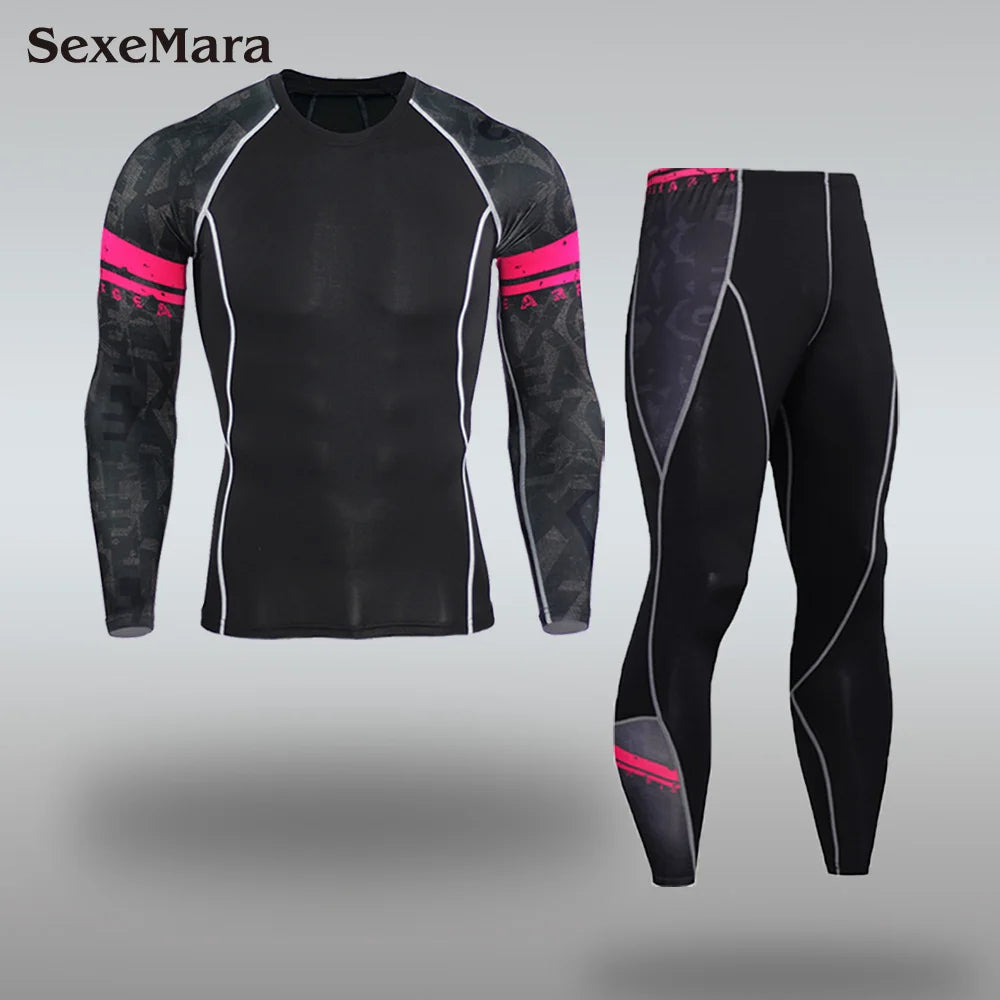Men's Thermal Underwear Sets Compression Sport Suit