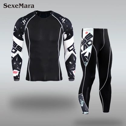 Men's Thermal Underwear Sets Compression Sport Suit