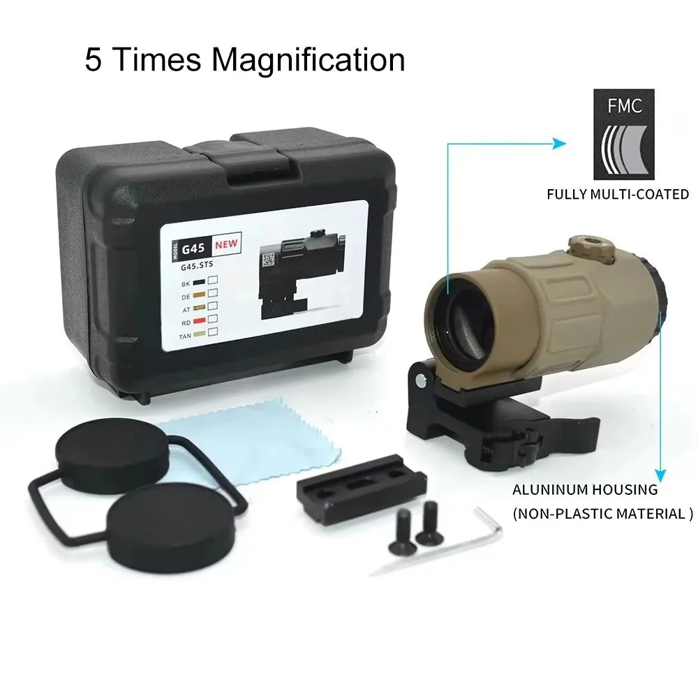 G33 G43 G45 Sight Fixed 3X 5X Magnifier Scope With Switch