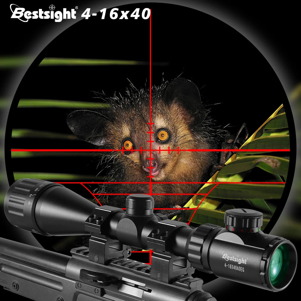 4-16X40 AOE Optics Hunting Scope Red&Green Dot Illuminated Sight