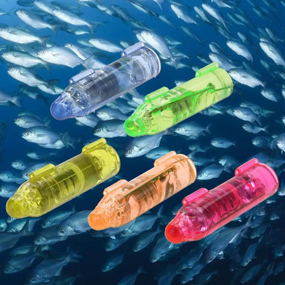 1-10PCS Underwater Mini Fish Attraction Indicator Lure LED Flashing Light Bait Fishing Tools Deep Drop Light Squid Bait Hard Lur