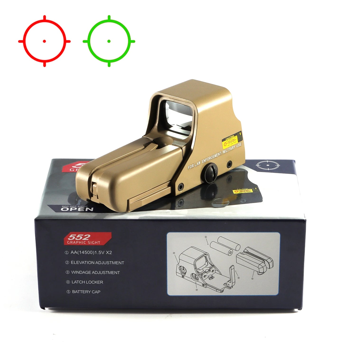 Red Green Dot Holographic Scope Reflex Sight Scope 20mm Mount