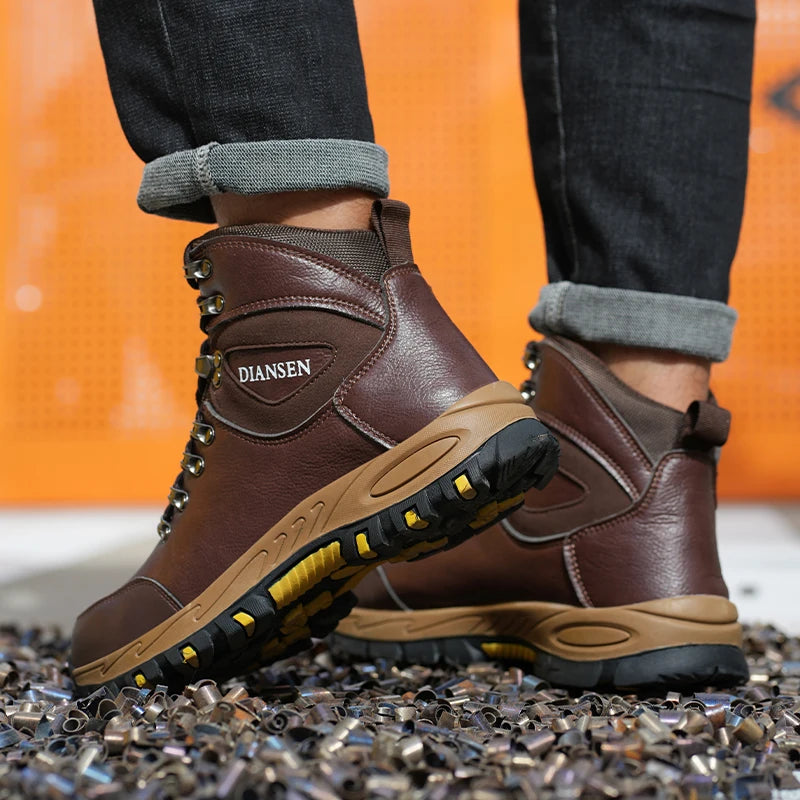Waterproof Leather Indestructible Men Work Boots