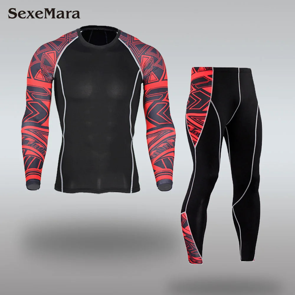 Men's Thermal Underwear Sets Compression Sport Suit