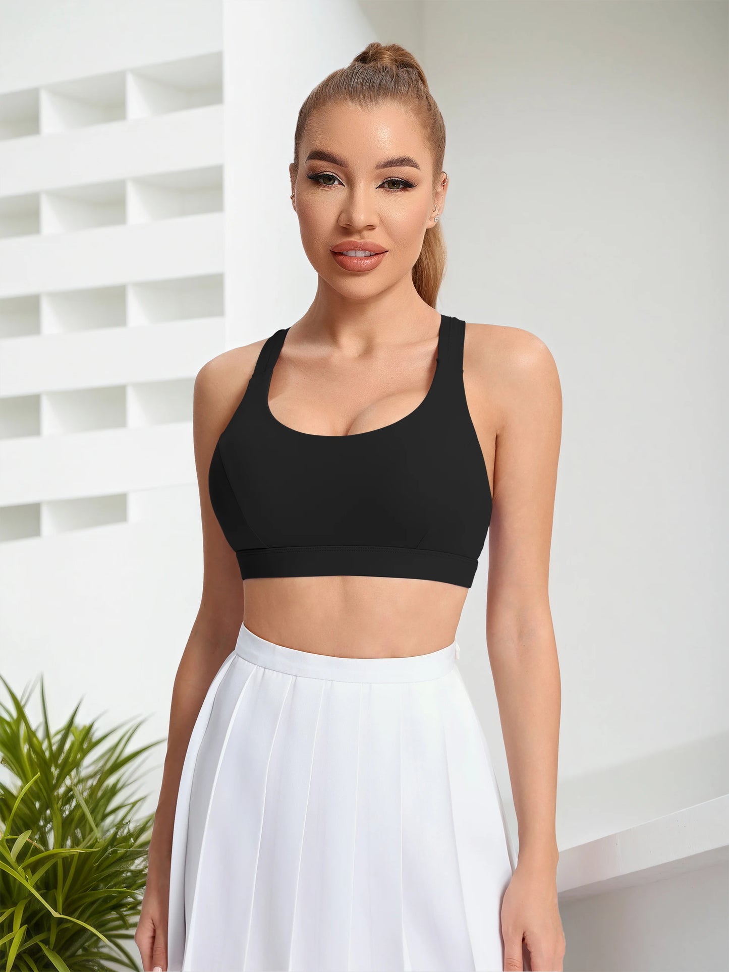 Ladies' yoga sports bra