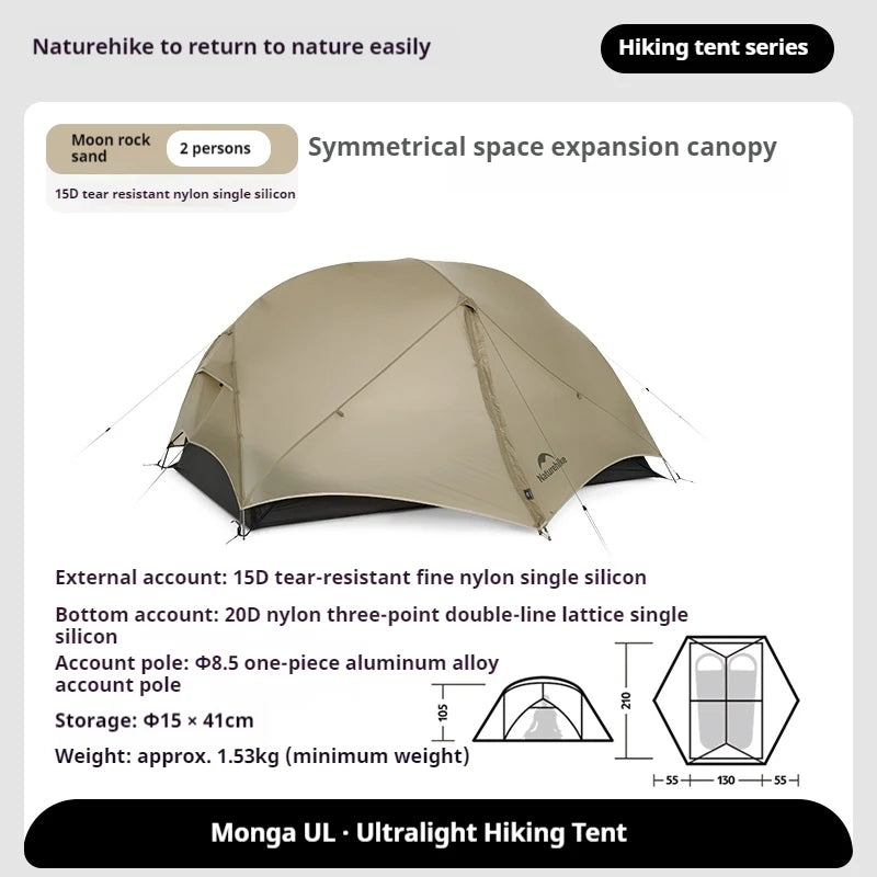 Mongar UL Camping Tent 15D Nylon Lightweight 1 or 2 People