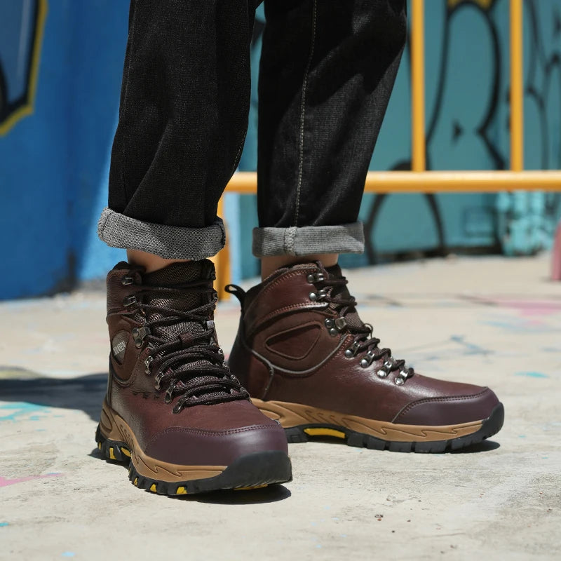 Waterproof Leather Indestructible Men Work Boots