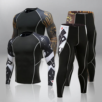 Men's Thermal Underwear Sets Compression Sport Suit