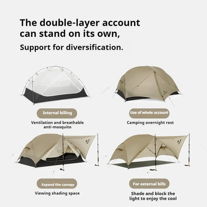 Mongar UL Camping Tent 15D Nylon Lightweight 1 or 2 People