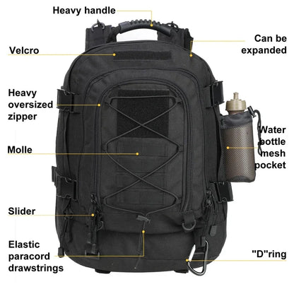 Extra Large 60L Tactical Backpack for Outdoor