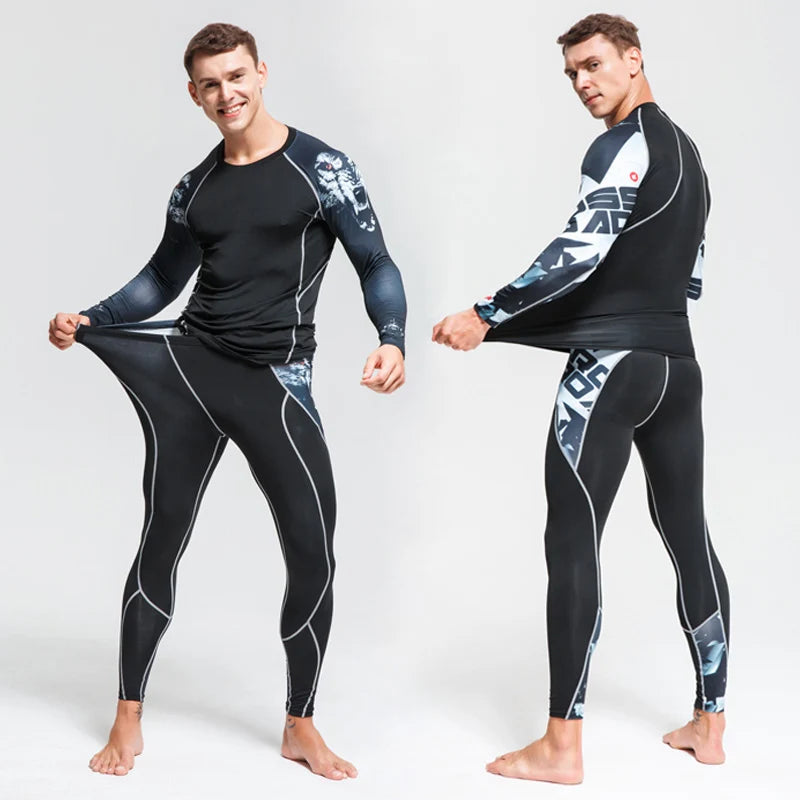 Men's Thermal Underwear Sets Compression Sport Suit