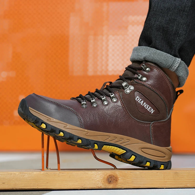 Waterproof Leather Indestructible Men Work Boots