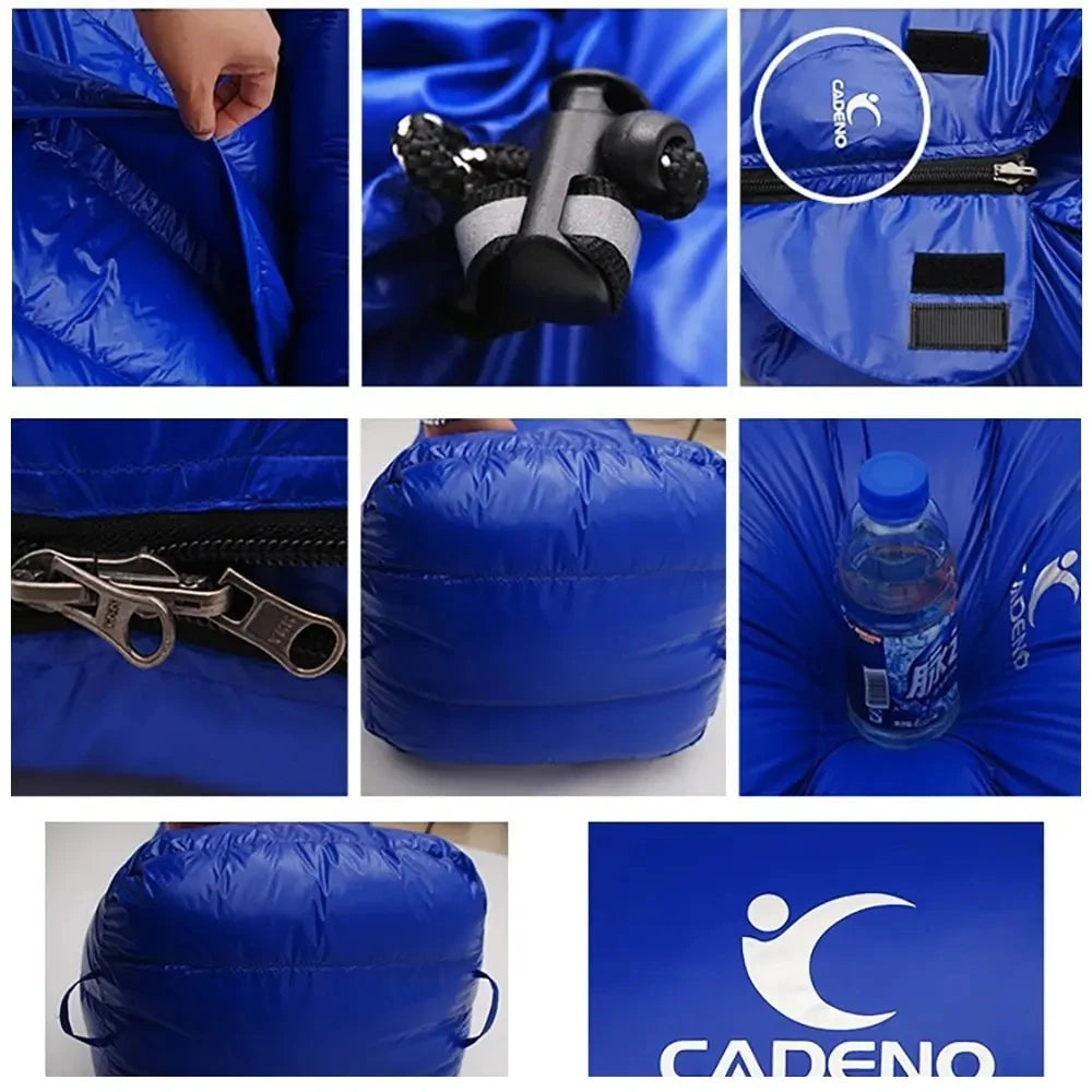 Outdoor Thermal Camping White Duck Down Sleeping Bag Ultralight Winter Autumn Adult Sleeping Bag Travel Hiking Camping Bag