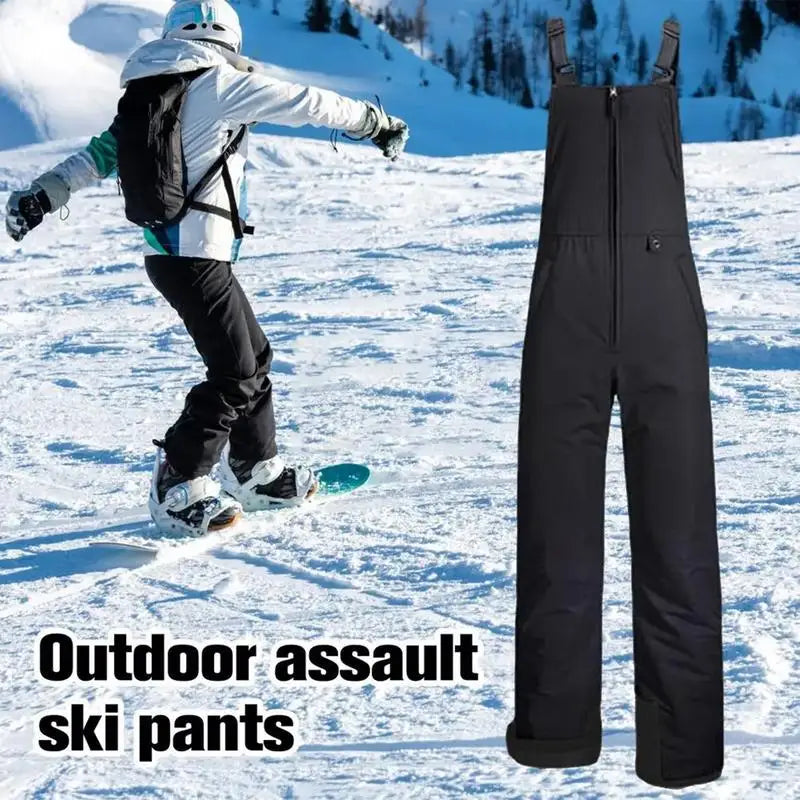 Insulated Ski Pants Overalls Ripstop Warm Insulated Snowboard Overalls