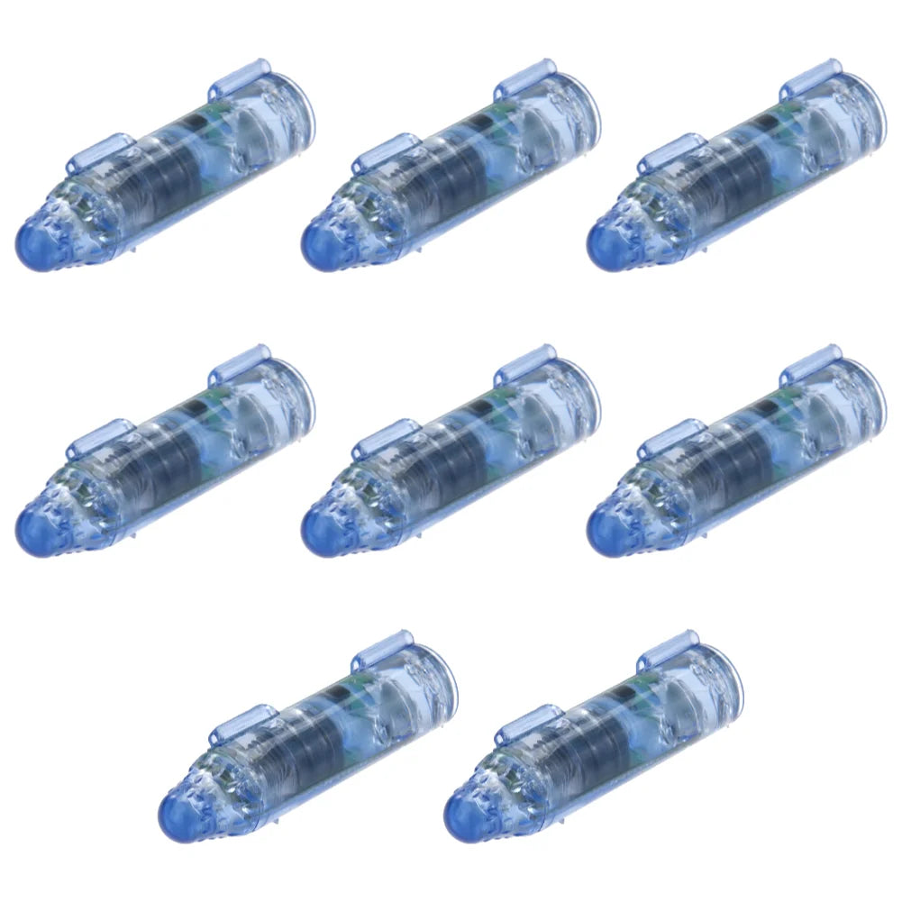 1-10PCS Underwater Mini Fish Attraction Indicator Lure LED Flashing Light Bait Fishing Tools Deep Drop Light Squid Bait Hard Lur