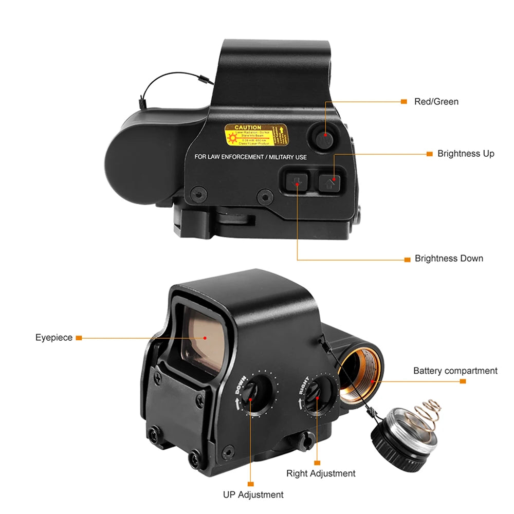 Red Green Dot Holographic Scope Reflex Sight Scope 20mm Mount