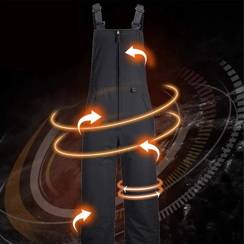 Insulated Ski Pants Overalls Ripstop Warm Insulated Snowboard Overalls