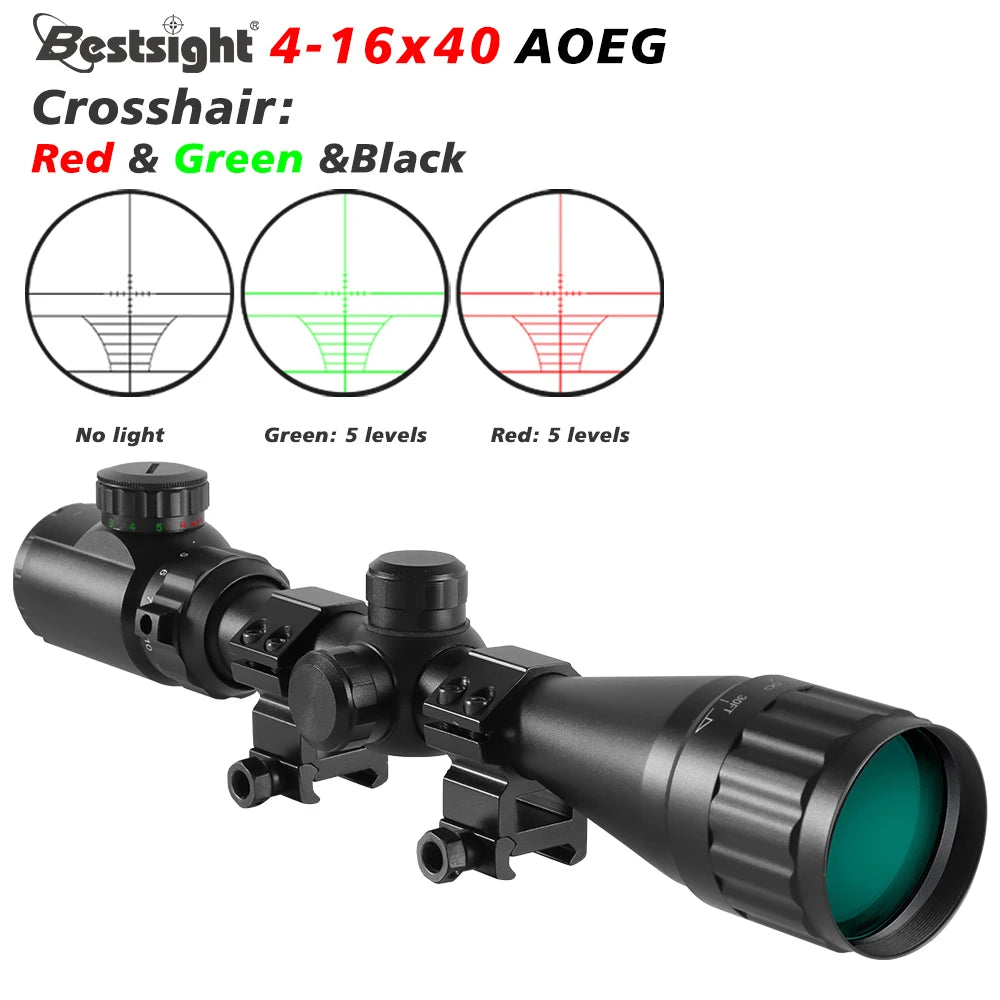 4-16X40 AOE Optics Hunting Scope Red&Green Dot Illuminated Sight